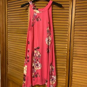 Pink floral dress